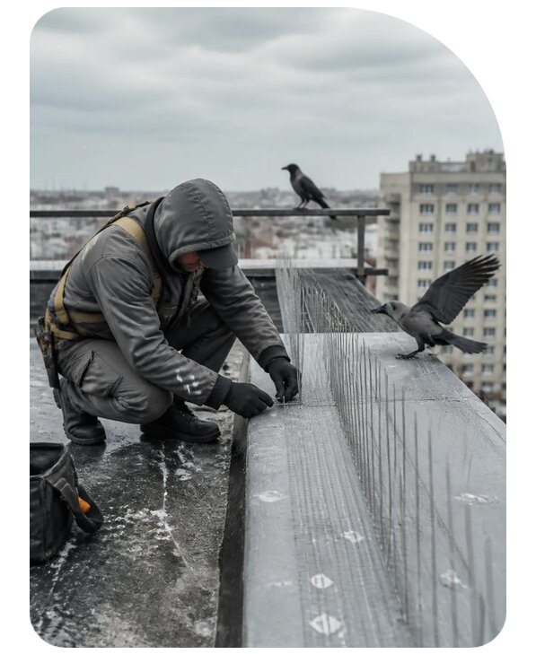 Защита от ворон под ключ в Еманжелинске по цене от 5136 р. | Сенат-Мнж